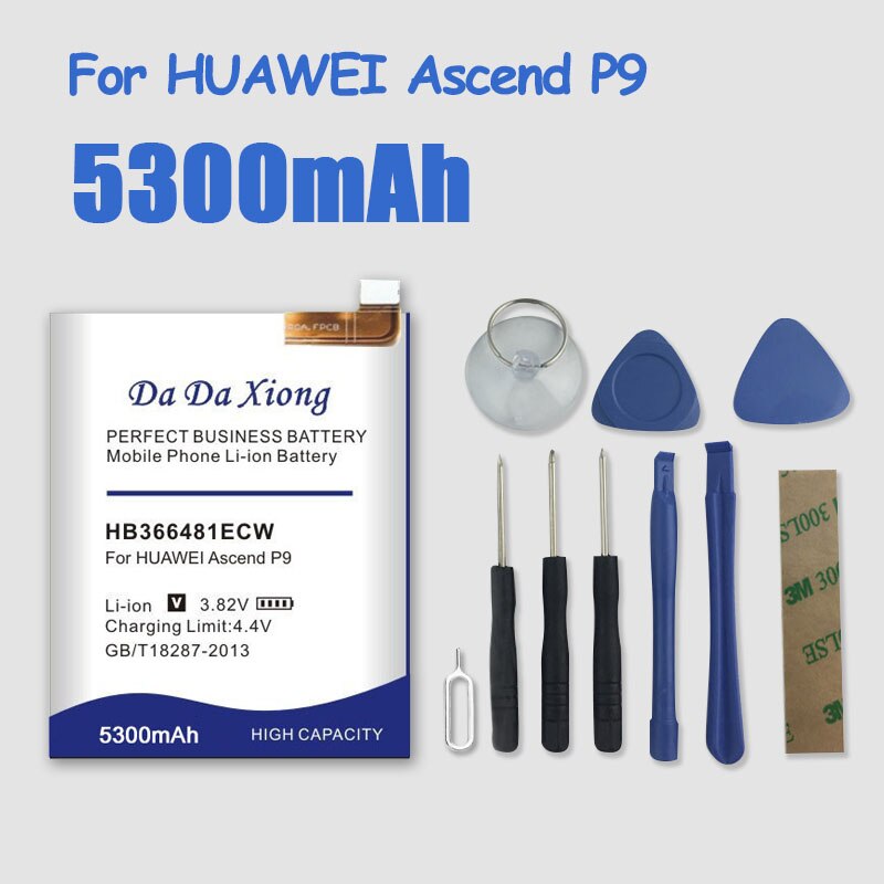 Batteria 5300mAh per Huawei P9 EVA-AL00 AL10 EVA-TL00 EVA-L19 G9 Lite onore 8 5c