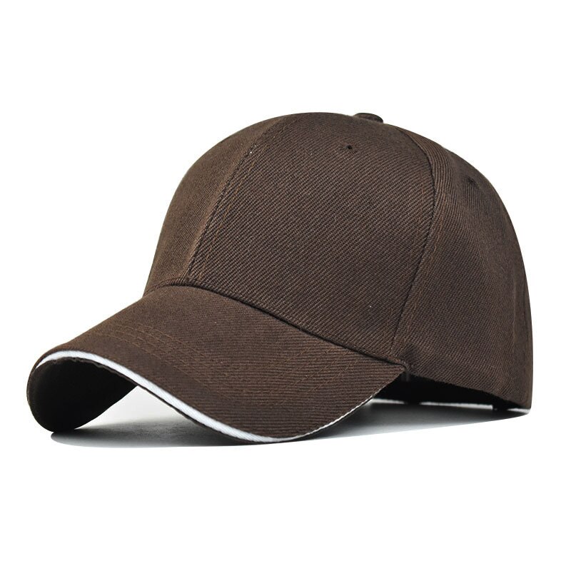 Baseball Cap Snapback Hat Polyester Thick Spring Autumn Cap Pure color cap keep warm Hip Hop Fitted Cap For Men Women: Brown