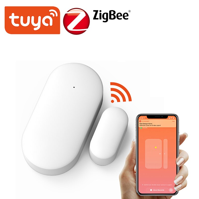 Tuya ZigBee – capteur de porte/fenêtre Intelligent, alarme de sécurité, détecteur de porte/fenêtre sans fil, compatible avec application Tuya / Smart Life