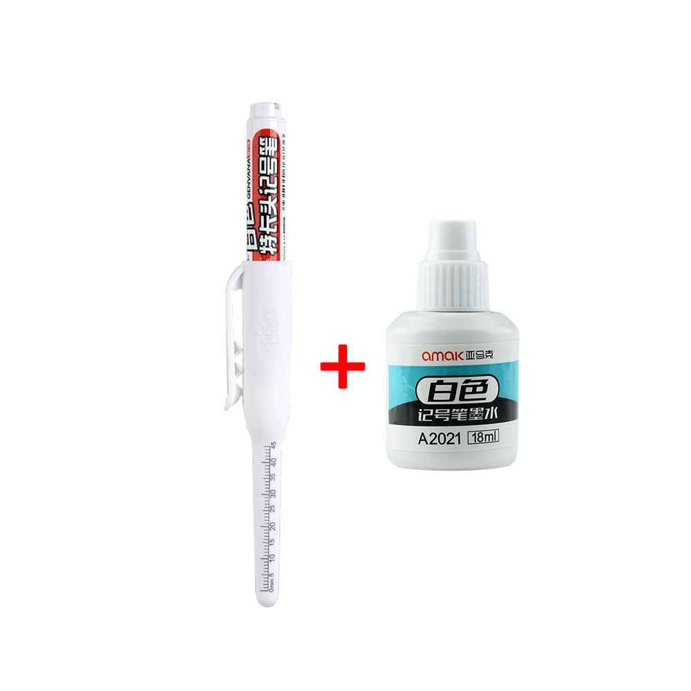 45mm dyphull-tusjpenner med lang spiss, snekkerpenn, svart/blått/rødt blekk, vanntett for måling av trebearbeidingsverktøy: Mørk lilla