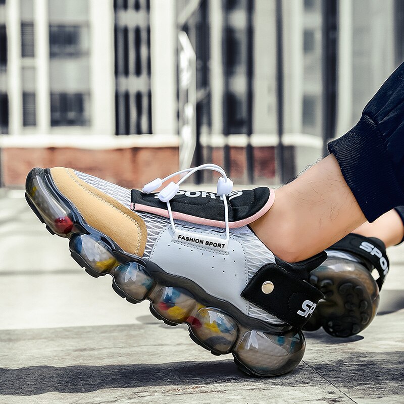 Chaussures robustes pour hommes, baskets confortables en caoutchouc à la pour la rue, automne