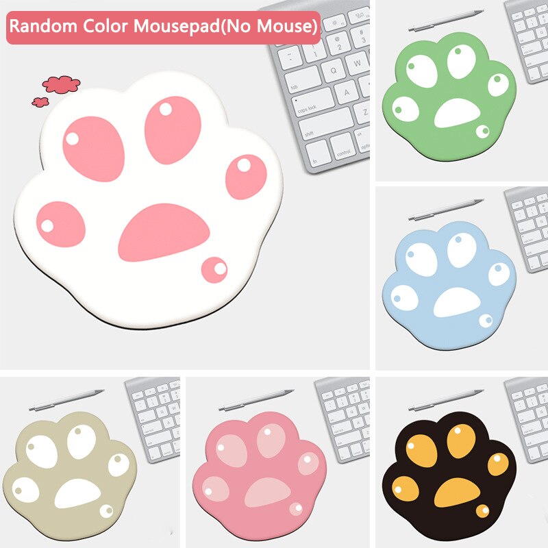 Mysz bezprzewodowa 2.4G Cute Pink Cartoon myszy dla Kid Girl prezent wyciszenie ergonomiczna mysz biurowa regulowana DPI Optical Mause na laptopa: A Random Color Pad