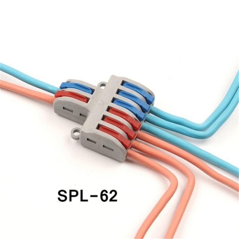 2 in 4/6 out Wire Splitter Mini Fast Wire Connector Universal Wiring Cable Connector Push-in Conductor