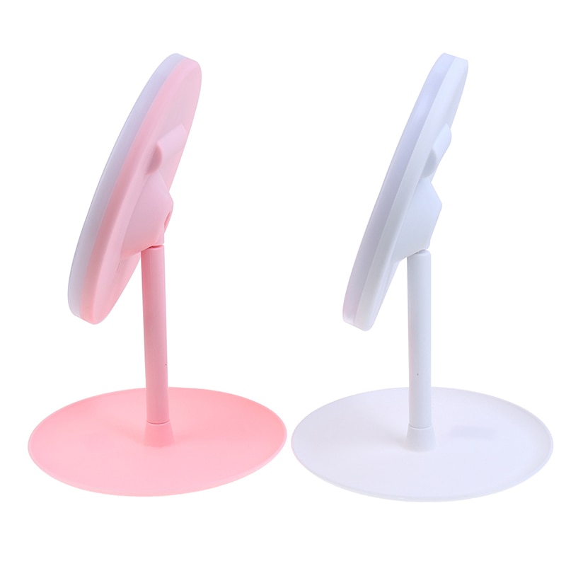 Desk Ring Light Mirror Makeup Vanity Stand Up Led Vanity Mirror USB Use Led Makeup Mirror Smart Touch Control Lighted