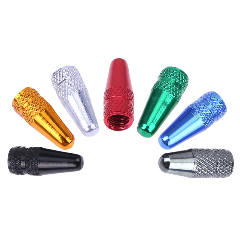 Tapa de válvula Presta para bicicleta de montaña, 5 uds., 8 colores, válvula de aleación de aluminio para bicicletas
