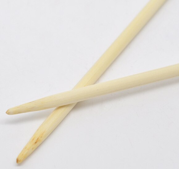 1 Set 4-8mm Bamboo Single Pointed Knitting Needles For Crafts Single Cusp Crochet Hooks Set Natural Kniting Needles 23cm long