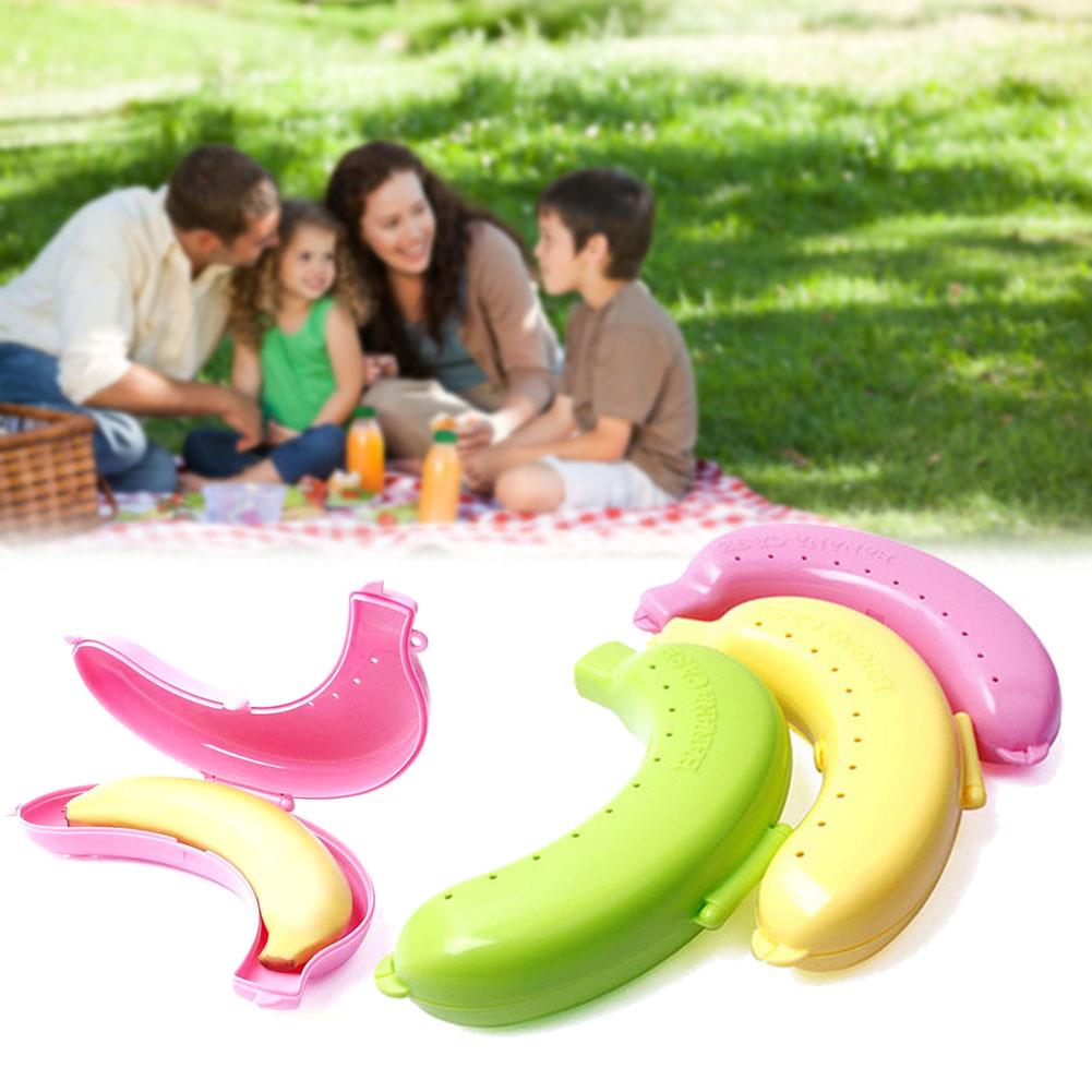 1pc banan madbeholder opbevaring børn holder konserveringsæsker kasser friske