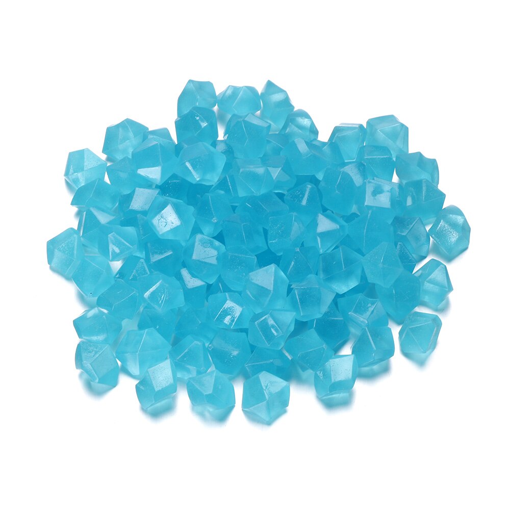 Pierre de résine lumineuse en forme irrégulière 14mm, 300 pièces/paquet, pierres colorées de décoration pour jardin et aquarium: Color  3