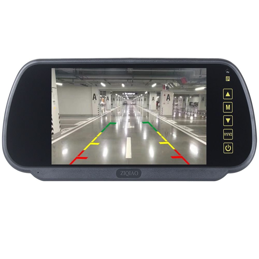 ZIQIAO 7 pouces TFT LCD kit de voiture miroir surveille moniteur de vue arrière de voiture