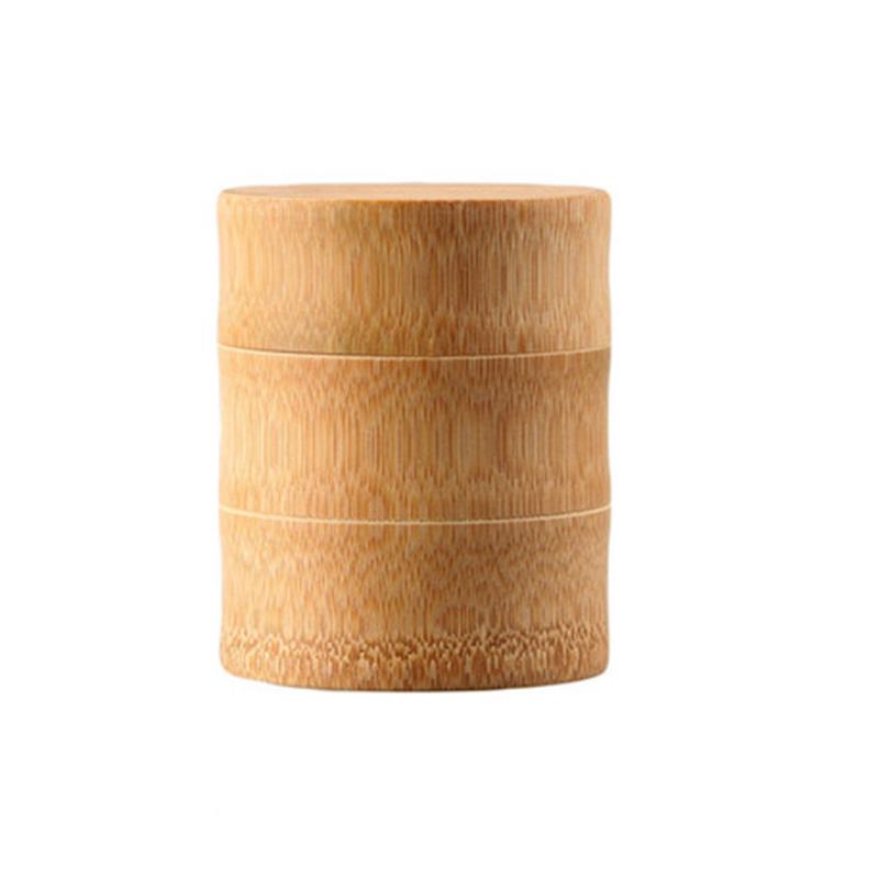 Natural Bamboo Tea Can Tea Canister Storage Boxes Travel Sealed Portable Tea Coffee Container Small Jar Caddy Organizer: A