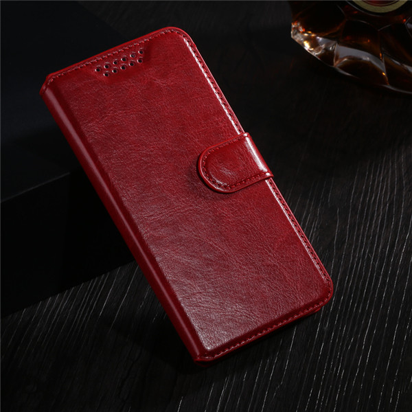 Case Voor Samsung Galaxy A6 Magnetische Aantrekkingskracht Pu Leather Case Voor Samsung Galaxy A6 Plus A6 + Holster Portemonnee case: A6 Plus 2018 / Red