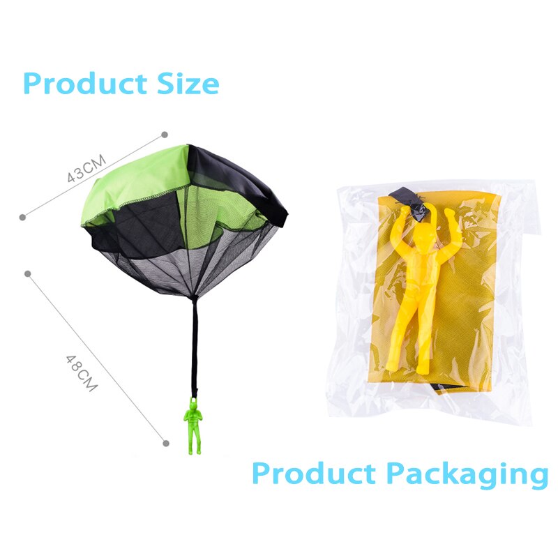 2 Stuks Hand Gooi Soldaat Parachute Speelgoed Indoor Outdoor Games Voor Kinderen Mini Soldaat Parachute Fun Sport Educatief Speelgoed jongen