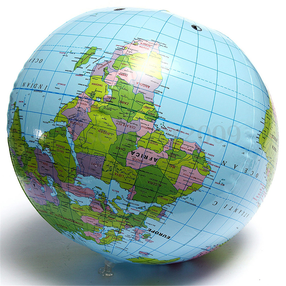 Verkoop 30Cm Opblaasbare Pvc Wereldbol Earth Kaart Leren Onderwijs Geografie Speelgoed Kaart Ballon Strand Bal Strand Halloween