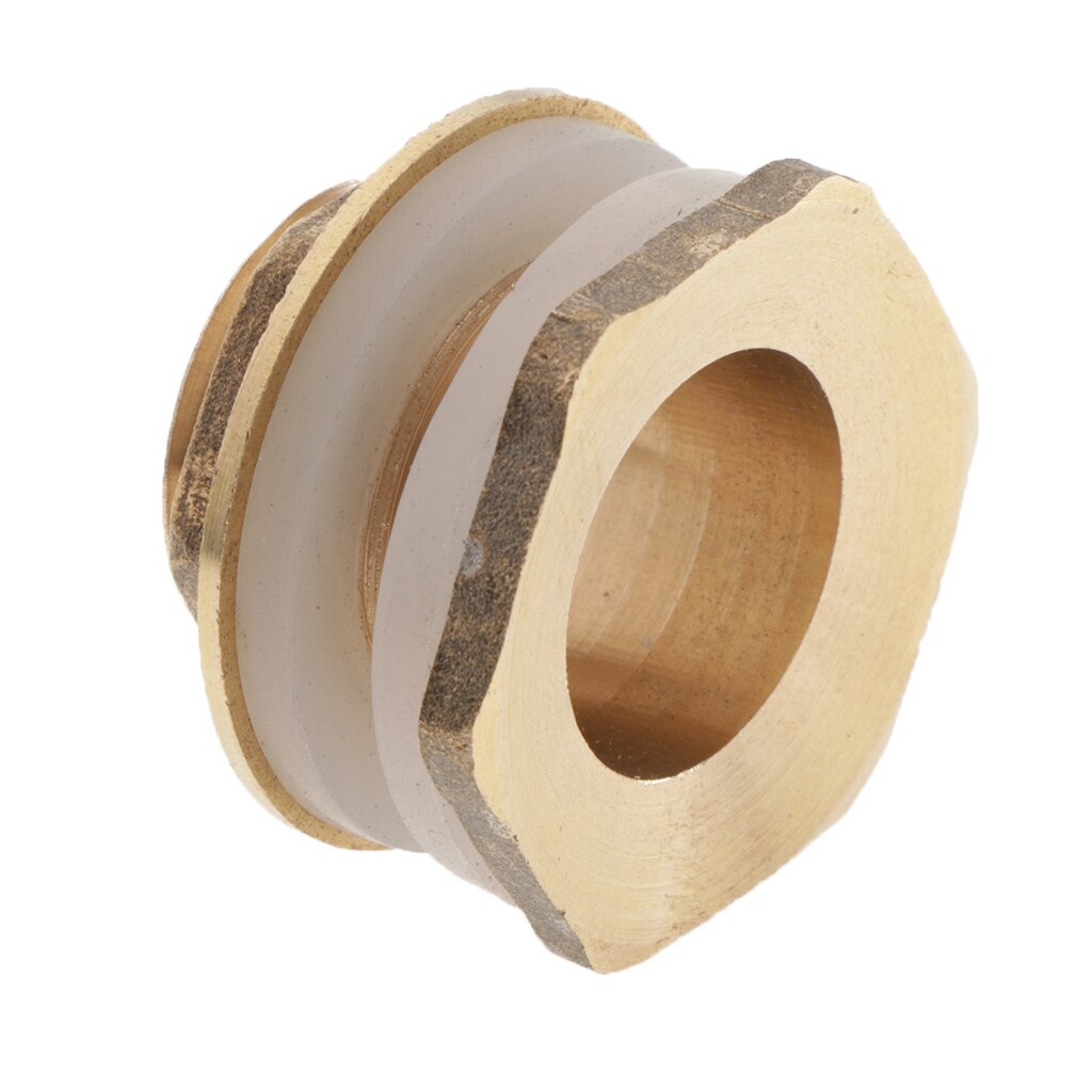 Solid Brass Water Tank Connector with Rubber Ring Leak-proof for Water Tanks