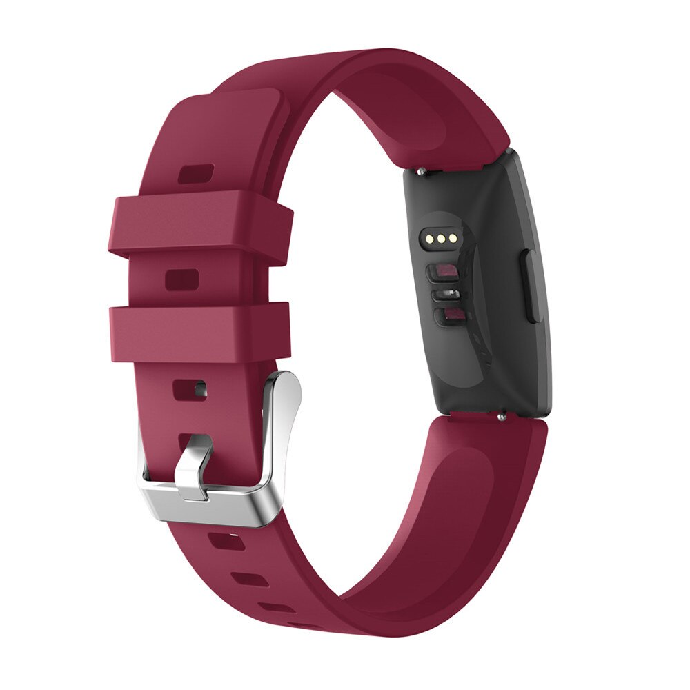 for Fitbit Inspire HR silicone strap for Fitbit Inspire HR sport unisex frontier/classic wrist bands strap accessory: Red wine / S
