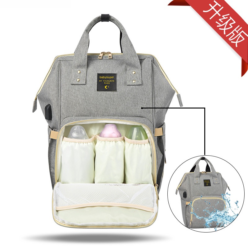 multi-function large-capacity Mummy bag out bag USB interface shoulder maternity bag waterproof mother bag