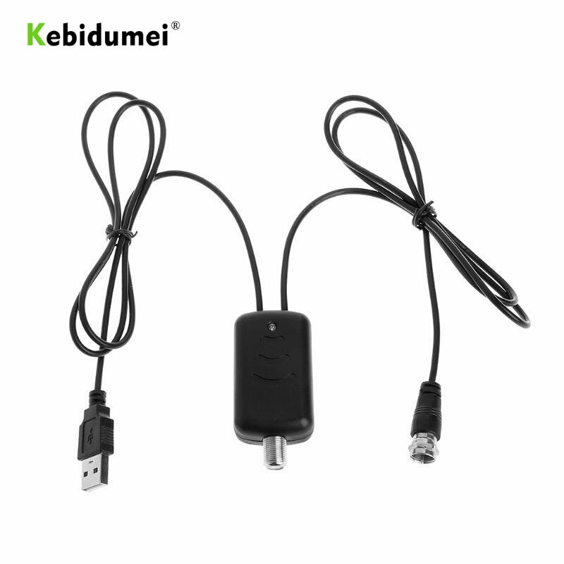 kebidumei Low Noise Easy Installation HDTV TV Antenna Amplifier Signal Booster Antenna Adapter Indoor HDTV Signal Amplifier: black