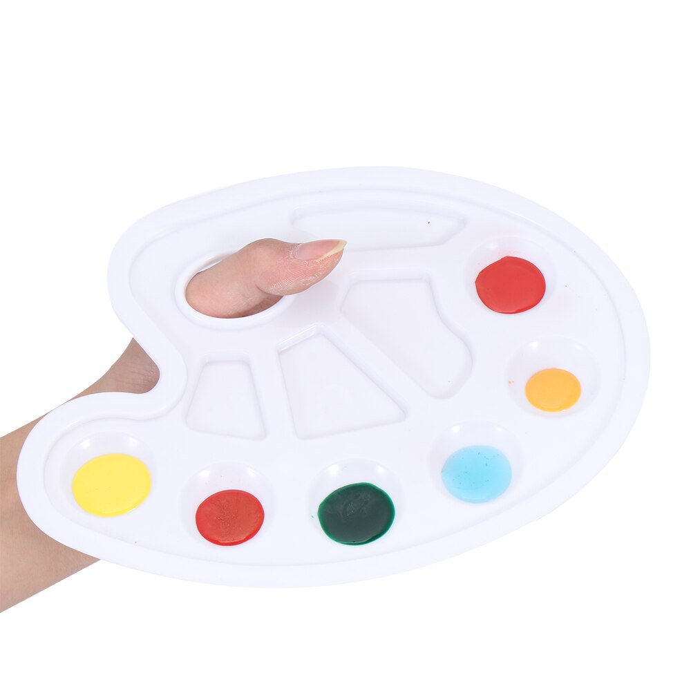 1pc Paint Tray Paint Palettes with Thumb Hole Drawing Tray DIY Craft Art Paint Tray Nail Supplies Painting Pallet
