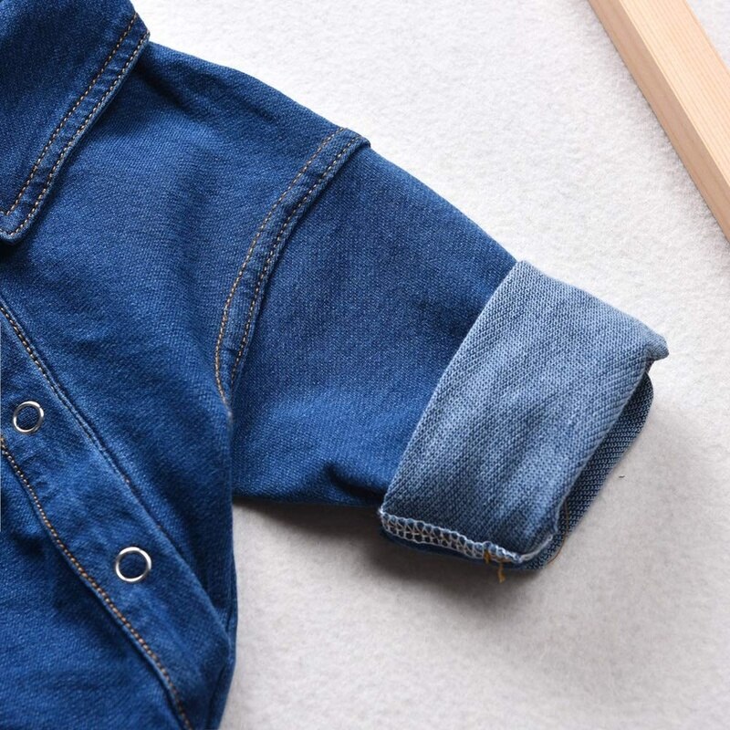 2020 Vestiti del bambino Appena nato infantile Del bambino Del Ragazzo Del bambino Vestiti Della Ragazza denim Pagliaccetto Della Tuta vestito impostato Senza Maniche solido Globale