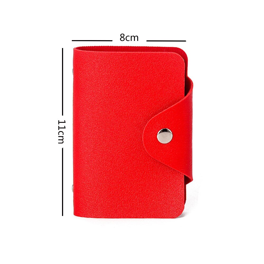 Pu Leer Functie 24 Bits Card Case Visitekaarthouder Mannen Vrouwen Credit Paspoort Card Bag Id Passport Card portemonnee