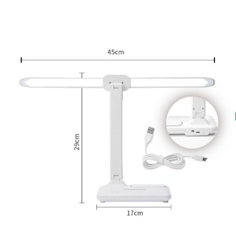 Usb-oplaadbare led-tafellamp met traploze dimfunctie, multifunctionele nachtlamp voor de slaapkamer, leeslamp met wit licht.