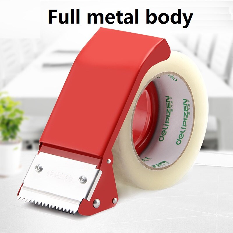 Hel metallkropp rostfri kniv kartong förslutare tejpdispenser 48/60mm tejpskärkniv spara ansträngning fast struktur lager 823