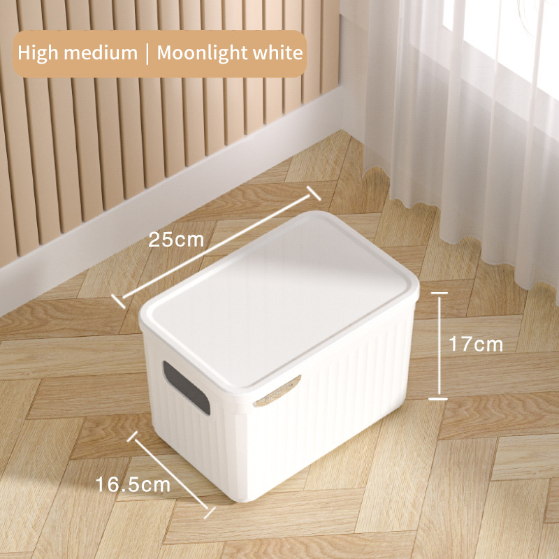 Home Wardrobe Clothes Organizer Plastic Toy Storage Boxes for Bedroom Cabinets Drawers Cosmetic Makeup Doll Accessory Container: Brown