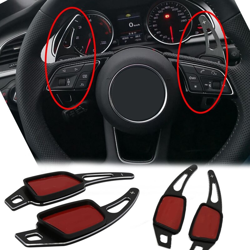 Paddle Shifter Extension , Aluminum Metal Steering Wheel Paddle Shifter Extensions for A4 A5 Q7 TT TTS