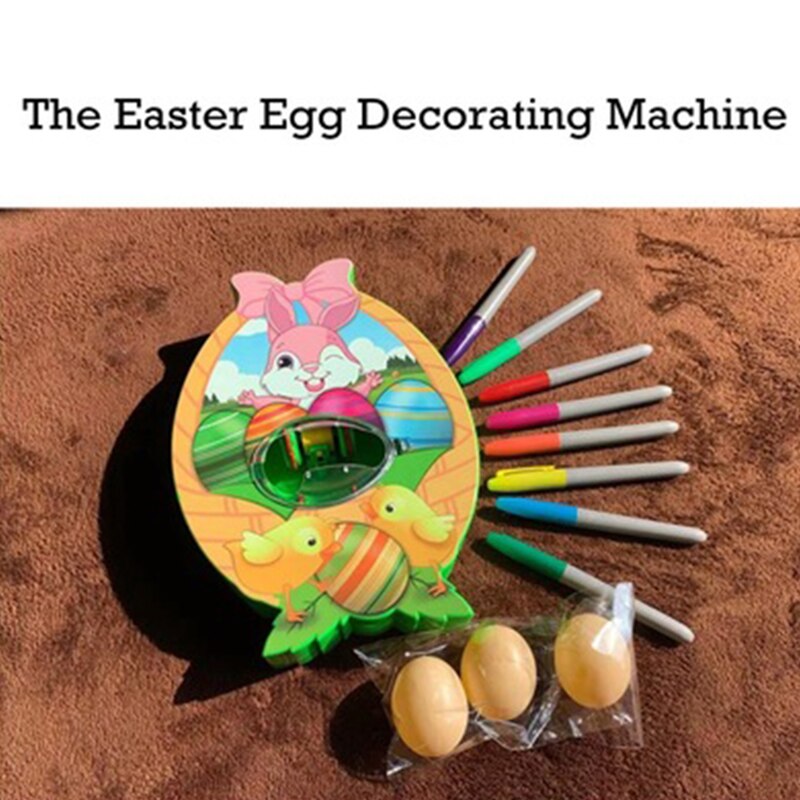 Diy Easter Egg Decorating Coloring Kit Egg Spinner Machine With Accessories Children Play Toy Perfect Birthday For Kids