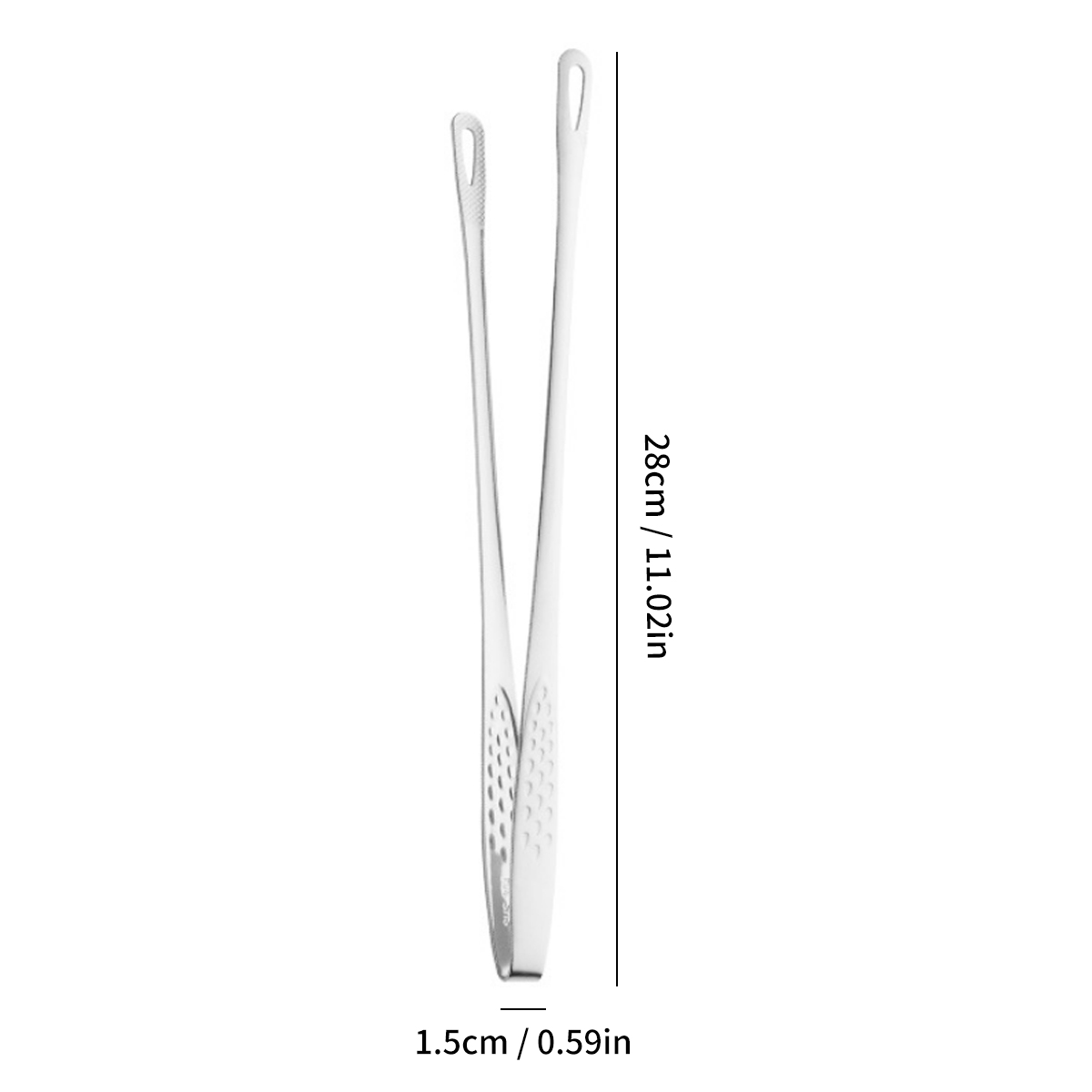 WORTHBUY 304 Stainless Steel Food Tongs Long Handle Non-Slip Barbecue Tongs Steak Tongs Kitchen Gadgets Accessories Cooking Tool: light green