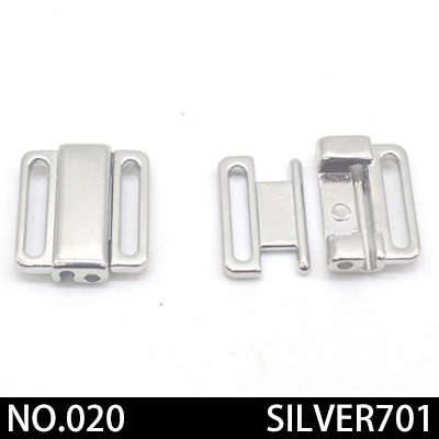 2 stks/partij zilver goud Rechthoek Tape Sluiting Haak &amp; Sluiting Strass beha gesp Taille Extenders Naaien Kleding Beha Clip haak: 020 12mm silver 2pcs