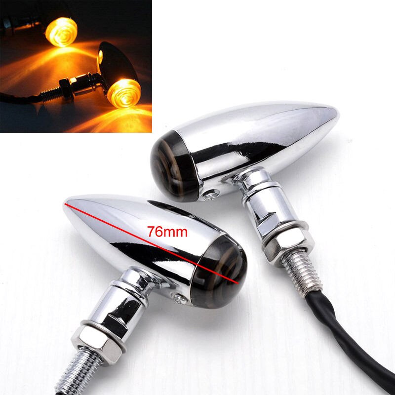 4x Chrome Motorcycle Richtingaanwijzers Licht Voor Yamaha V-Star Xvs 250 650 950 1100 1300 Custom Silverado Road star Xv 1600 1700