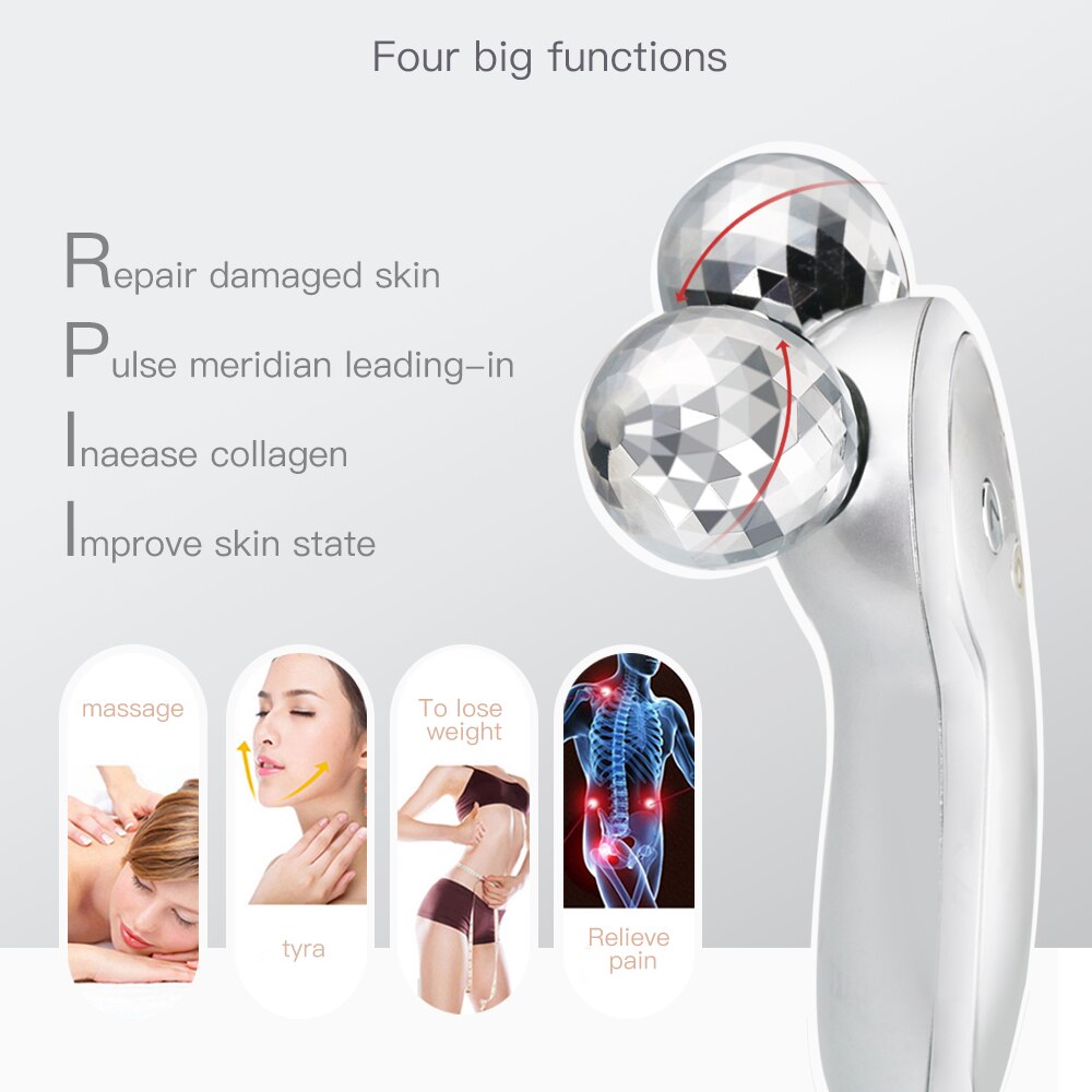 Facial Microcurrent Roller Massager Gezicht Lift Machine + Mini Oogzorg Massage Microstroom Rimpel Donkere Kringen Wallen Removal