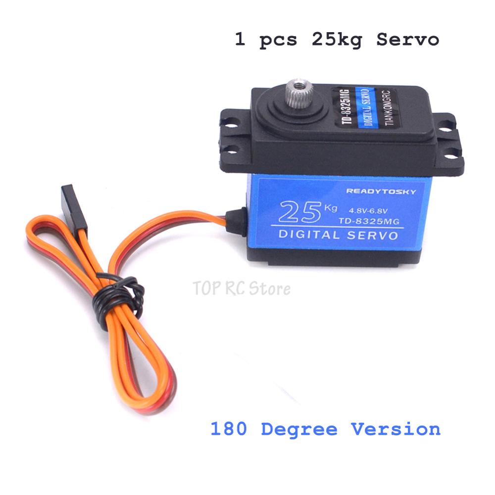 20/25/30KG 35KG 25T Wasserdichte Metall Getriebe Digital Servo Für RC Modelle 180/270/360 Grad aluminium Meta Für RC Auto Crawler: 25kg 180 Degree