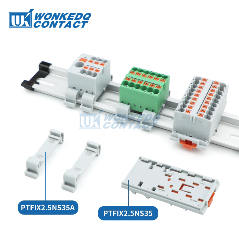 Distribution block ptfix 2,5 mm2 2/4/6/7/12/13/18/19 connection push-in electric power terminal block connector mount on din rail