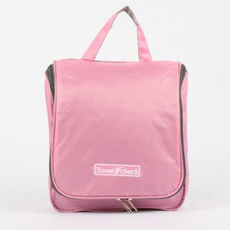 Accessoires de voyage sac cosmétique grande capacité toilette maquillage étanche paquet de bain poche suspendue rangement tri organisateur: Pink