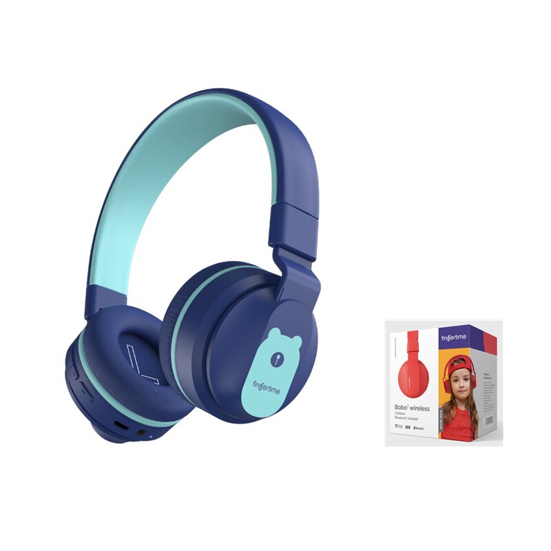 Cuffie senza fili cuffie professionali per bambini 85db pieghevoli con supporto per bambini e adulti modalità TF carta Radio FM cablata: blu con al dettaglio scatola