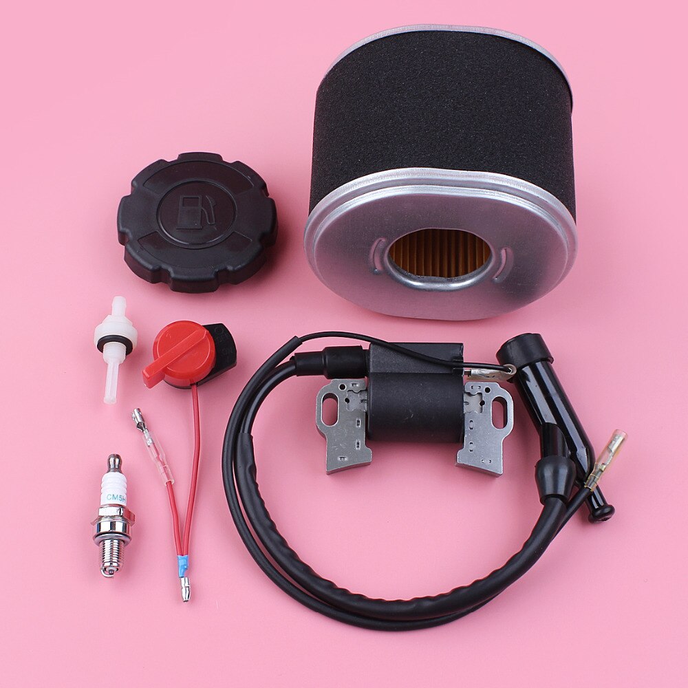 Bobine Air Fuel Filter Tank Cap Stop Schakelaar Bougie Kit Voor Honda GX390 13HP GX340 11HP Gx 390 340 Grasmaaier Deel