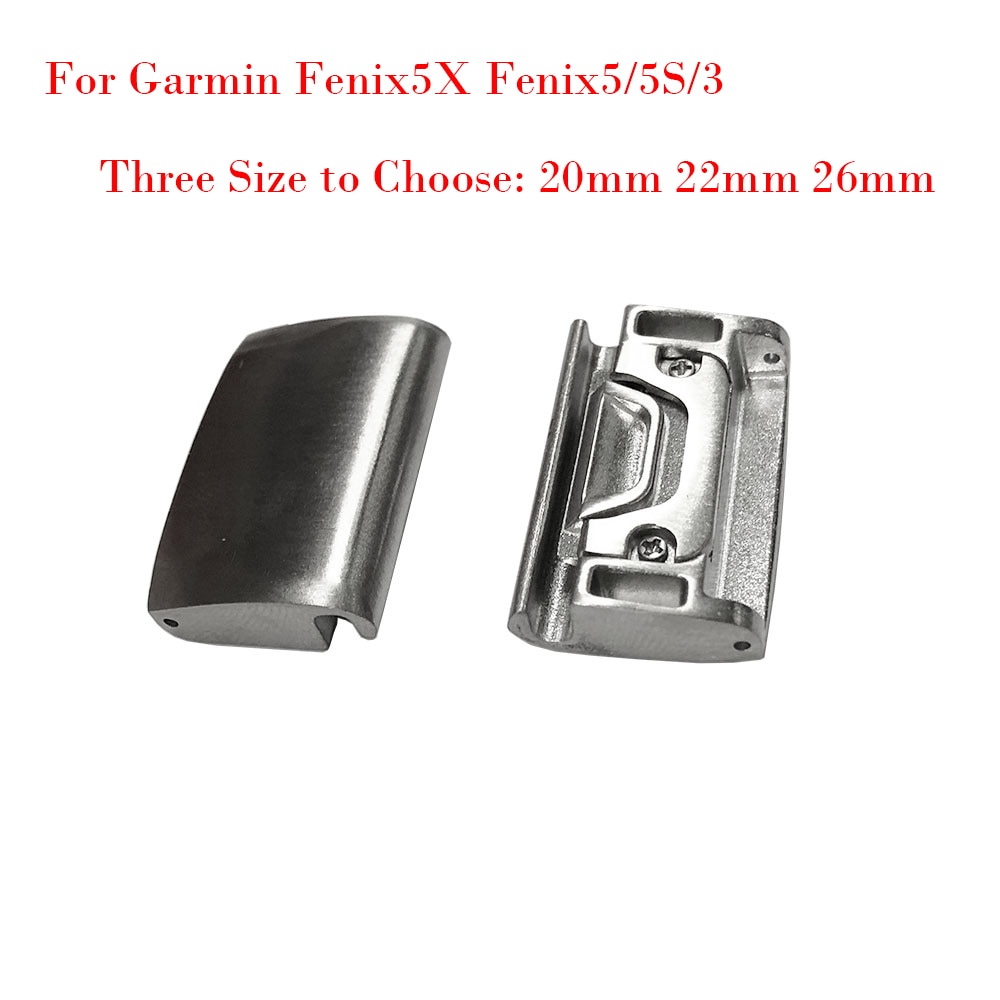 20mm 22mm 26mm snel te monteren metalen horlogebandadapter voor garmin fenix 5x fenix 5 5s fenix 3 alle modellen, eenvoudig te monteren gespconnector