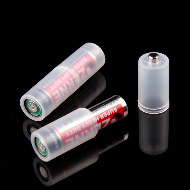 4X Batterij Adapter Converter Aaa R03 Naar Aa LR6 + Plastic Doos