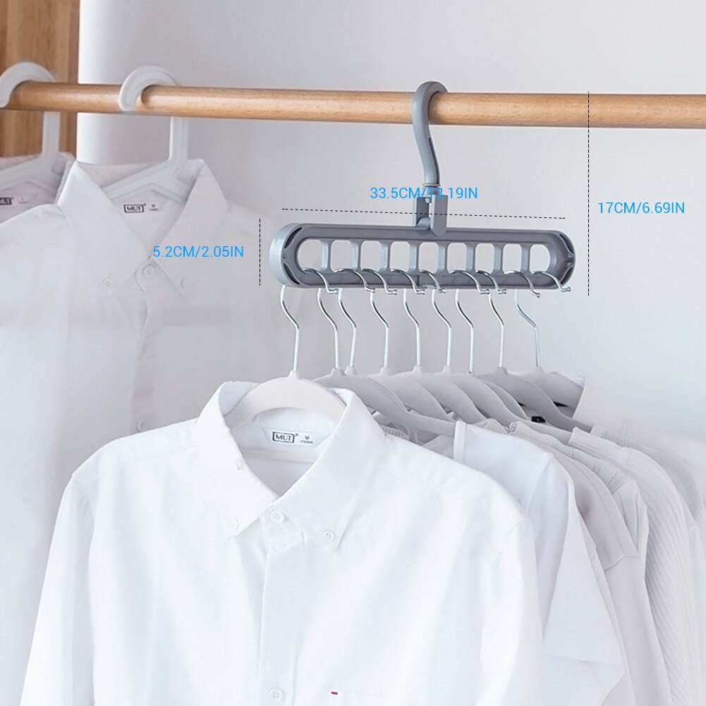 Multi-Functional Clothes Hangers Portable Folding 9 Holes Travel Hangers Closet Space Saving Folding Drying Rack