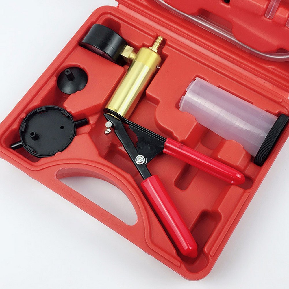 2 In 1 Vacuum Pump Brake Bleeder Kit Hand Held Vacuum Pump Test Set for Automotive Auto Detector/repair Tool with 3 Tubes