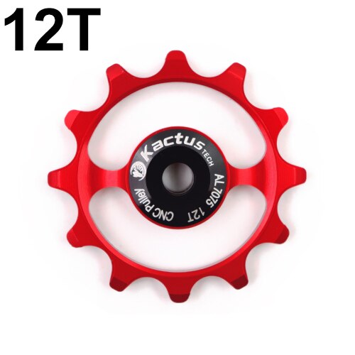 WILDSIDE bike wheel pulley Bearing Jockey pulley wheel set 11 speed ceramic carbon fiber bike rear derailleur guide bicycle part: 12T RED