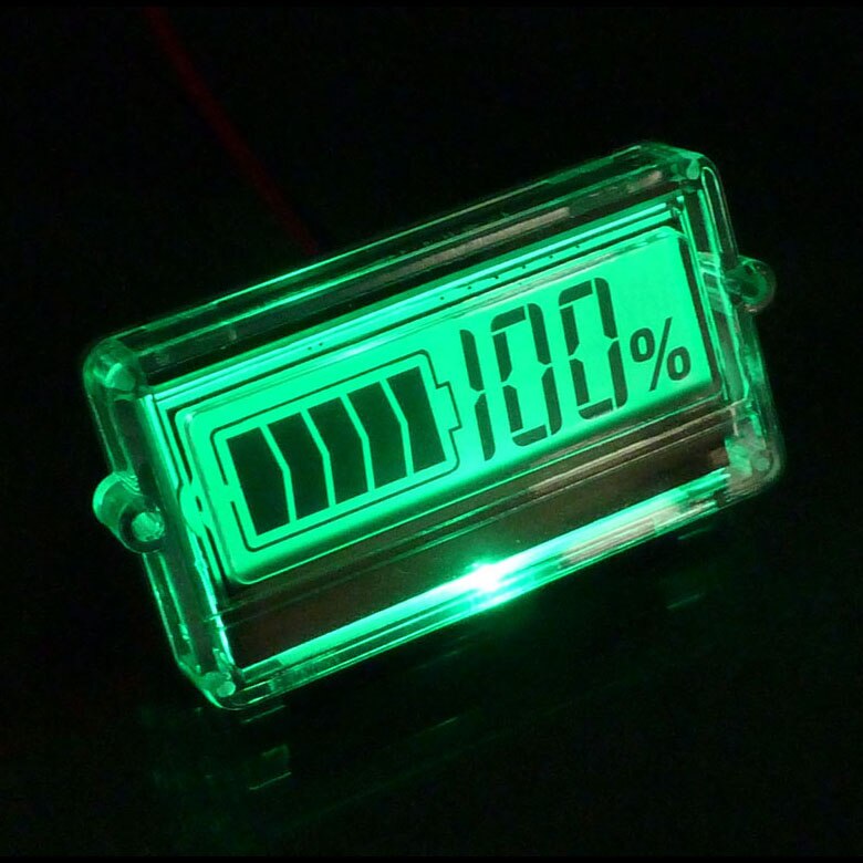 Display LCD Voltmetro Per Batteria, Universale 12V-48V, Impermeabile, Con Retroilluminazione Verde, Per Batterie Al Piombo