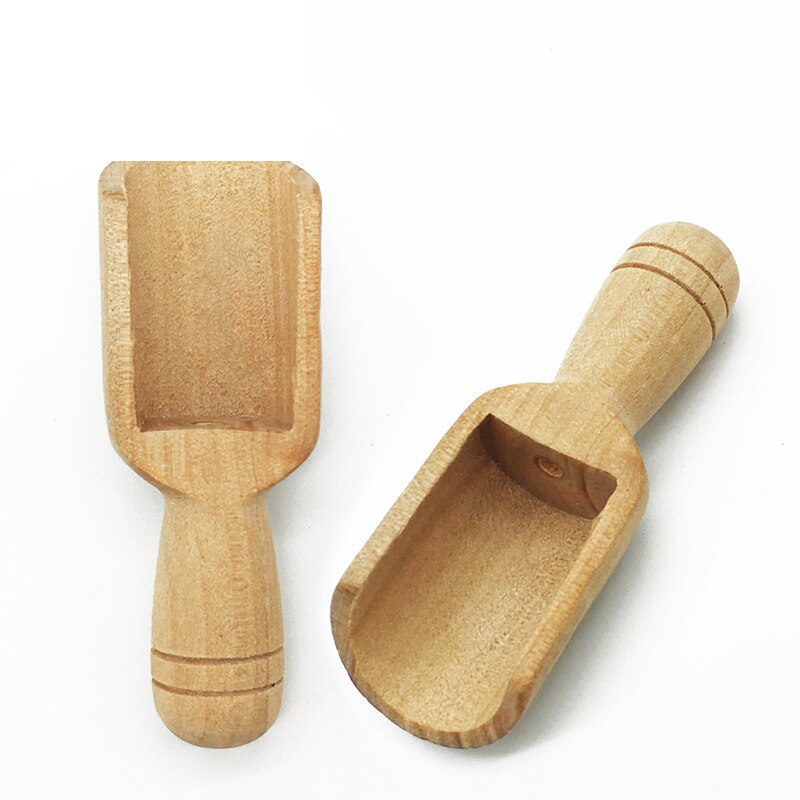 1/3 stuks mini houten schepjes badzoutlepel snoepmeellepel schepjes keukenbenodigdheden 7.7 x 2.2cm