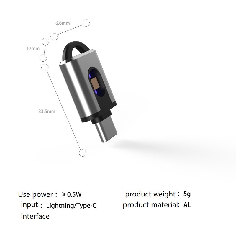 Usb Draagbare Persoonlijke Reizen Uvc Led Kiemdodende Lamp Mobiele Telefoon Usb Interface Plug Voeding Handheld Kiemdodende Mini Lamp