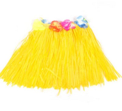 Falda Hawaiana para niños, suministros de , ropa hawaiana, colorida, para baile, ropa de escenario, Falda de baile: yellow