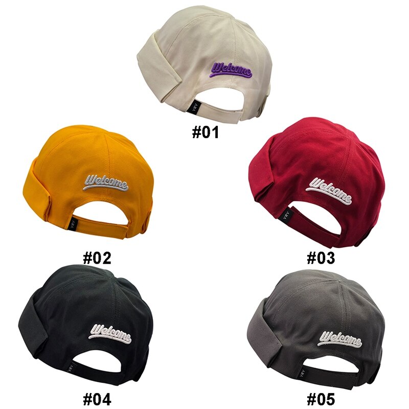 Gorra bordada Unisex de Hip Hop, gorra de marinero, gorra enrollada, gorro sin mangas Retro, gorro a la para actividades al aire libre, gorras
