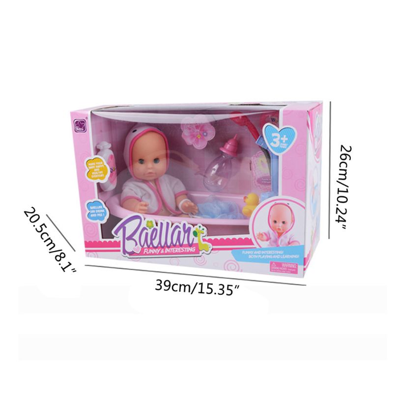 Simulation Baby Bathing Set Doll Bathtub Bath Ball Bottle Shower Head Puzzle Toy
