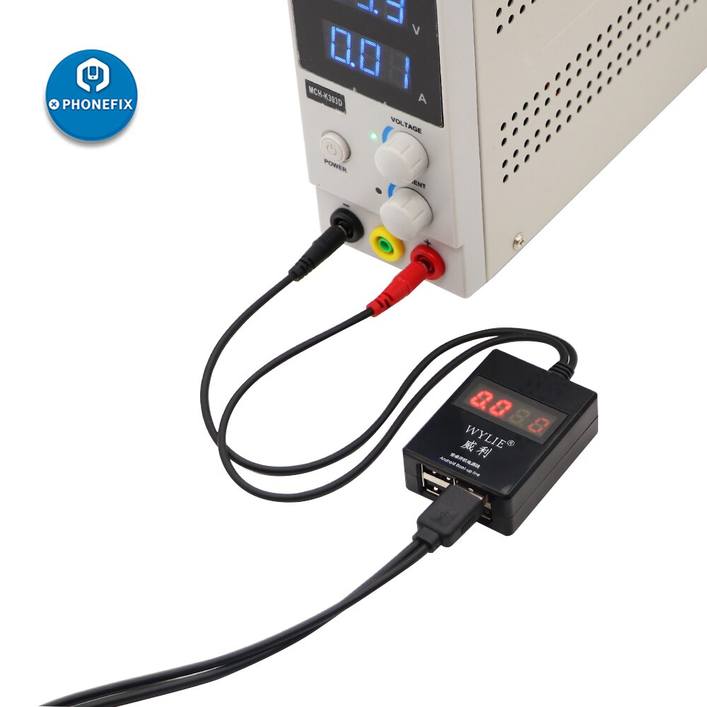 Mest populära android-telefoner dc-strömförsörjning test dc-strömförsörjning ström boot-up testkabel för universella android-telefoner